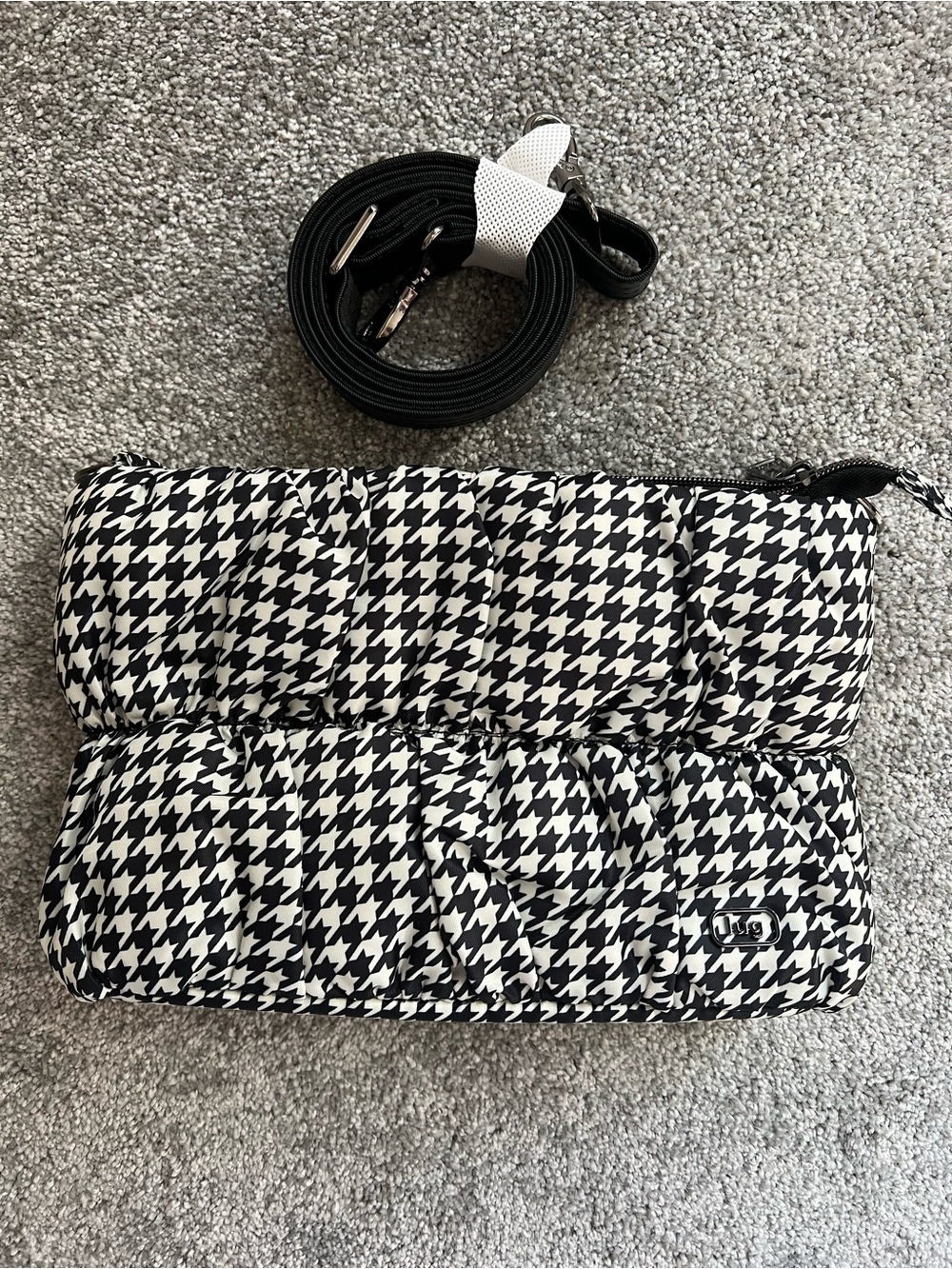 Lug Flounce micro houndstooth NWOT
